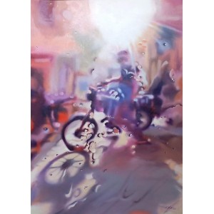 Hafsa Shaikh, 24 x 36 inch, Oil on Canvas, Cityscape Painting, AC-HFS-026
